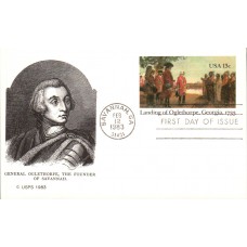 #UX98 Landing of Oglethorpe KMC FDC