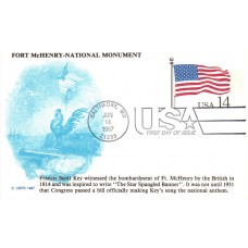 #UX117 US Flag KMC FDC