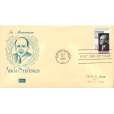 #1275 Adlai Stevenson Kolor Kover FDC