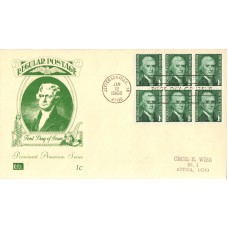 #1278 Thomas Jefferson Kolor Kover FDC