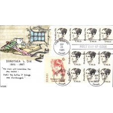 #1844 Dorothea Dix Kribbs FDC