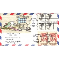 #1844 Dorothea Dix Kribbs FDC