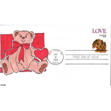 #2202 LOVE - Puppy Kribbs FDC