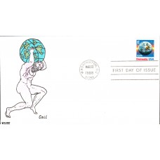 #2279 E - Earth Kribbs FDC