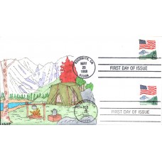 #2280a Flag over Yosemite Dual Kribbs FDC