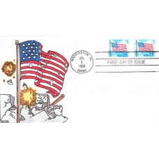 #2285A Flag and Clouds Kribbs FDC