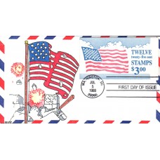 #2285A Flag and Clouds Kribbs FDC