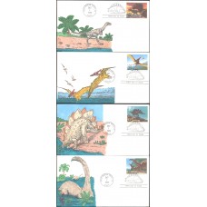 #2422-25 Dinosaurs Kribbs FDC Set