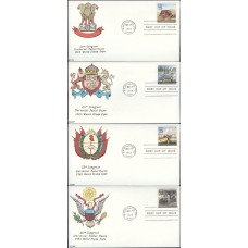 #2434-37 Traditional Mail Kribbs FDC Set