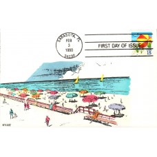 #2443 Beach Umbrella Kribbs FDC