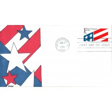 #2522 US Flag Kribbs FDC