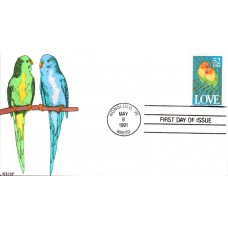 #2537 Love - Parrots Kribbs FDC