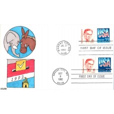 #2606-07 USA - Flag Dual Kribbs FDC