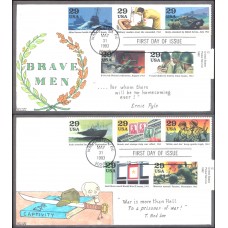 #2765 World War II: 1943 Kribbs FDC Set