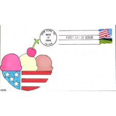 #2919 Flag Over Field Kribbs FDC