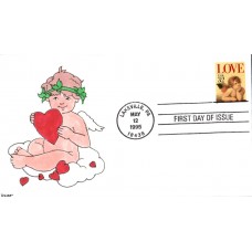 #2957 Love - Cherub Kribbs FDC