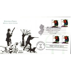 #3050//55 Ring-necked Pheasant Dual Kribbs FDC