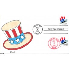 #3260 Uncle Sam Hat Dual Kribbs FDC