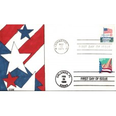 #3277 Flag Over City Dual Kribbs FDC