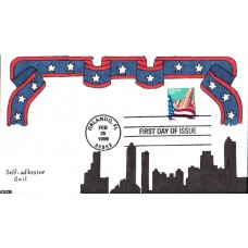 #3281 Flag Over City Kribbs FDC