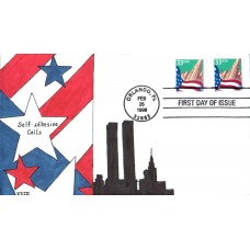 #3282 Flag Over City Kribbs FDC