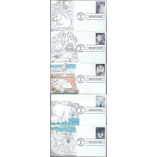 #3288-92 Arctic Animals Kribbs FDC Set