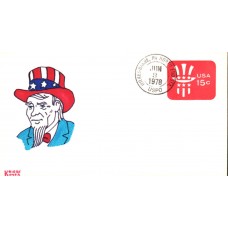 #U581 Uncle Sam Hat Kribbs FDC