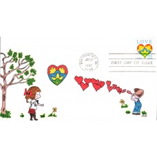 #2248 LOVE - Hearts LMG FDC