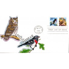 #2284-85 Owl and Grosbeak LMG FDC