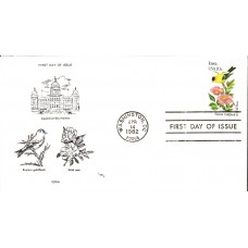 #1967 Iowa Birds - Flowers LWJ FDC