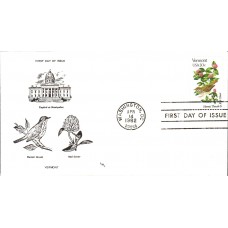 #1997 Vermont Birds - Flowers LWJ FDC