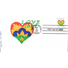 #2248 LOVE - Hearts Mangus FDC