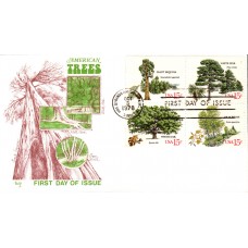 #1764-67 American Trees Marg FDC