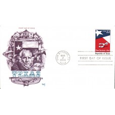 #2204 Republic of Texas Marg FDC