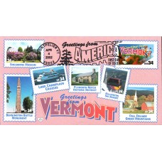 #3605 Greetings From Vermont M & D FDC