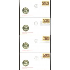 #1456-59 Colonial Craftsmen Medallion FDC Set