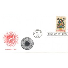 #1508 Christmas Tree Medallion FDC