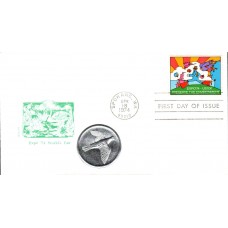 #1527 Expo 1974 - Peter Max Medallion FDC