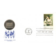 #1536 Universal Postal Union Medallion FDC