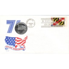 #1639 Maryland State Flag Medallion FDC