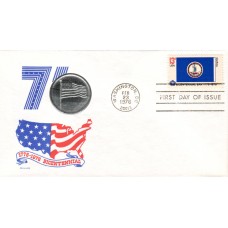 #1642 Virginia State Flag Medallion FDC