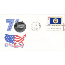 #1664 Minnesota State Flag Medallion FDC