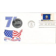 #1675 Idaho State Flag Medallion FDC