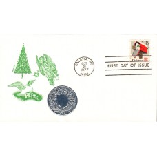 #1730 Christmas Mailbox Medallion FDC