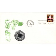 #1800 Santa Ornament Medallion FDC