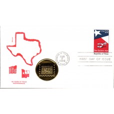 #2204 Republic of Texas Medallion FDC