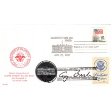 #3930 Bush Presidential Library Dual Medallion FDC