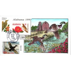 #AL12 Alabama 1990 Duck Milford FDC