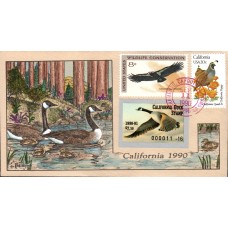 #CA20 California 1990 Duck Milford FDC