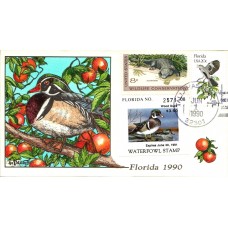 #FL12 Florida 1990 Duck Milford FDC